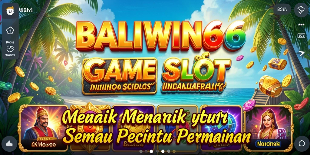 Tampilan menarik gameplay Slot di BALIWIN66 dengan berbagai tema.