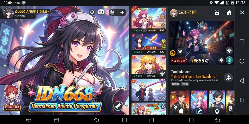 Tampilan gameplay yang menarik dan penuh warna di IDN668.
