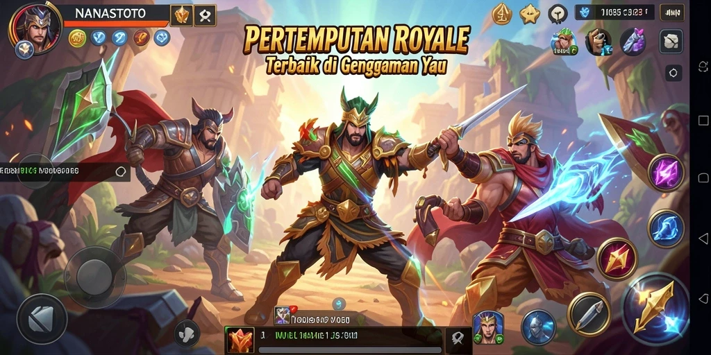 Gameplay seru NANASTOTO dengan aksi pertempuran yang intens.