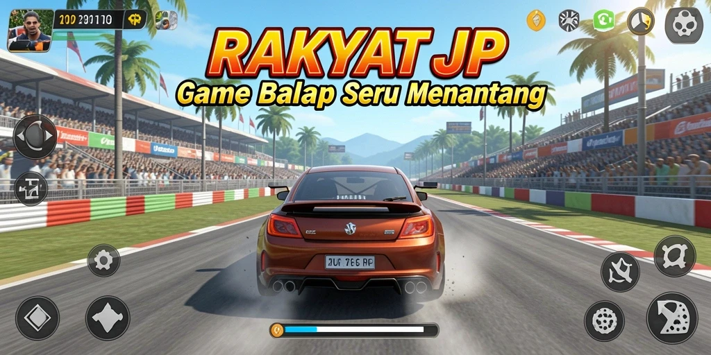 Tangkapan layar RAKYATJP yang menunjukkan aksi balapan seru.