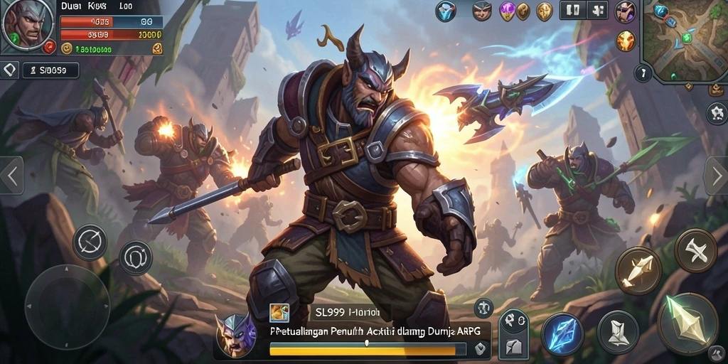Tangkapan layar gameplay SL999 yang menampilkan pertarungan seru dalam dunia ARPG.